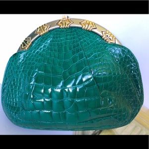 Judith Lieber vintage crocodile handbag